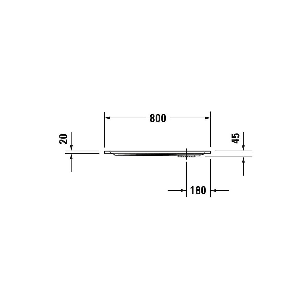Duravit Starck Slimline Duschwanne 800x800x45mm, Quadratisch, Weiß, aus Sanitä... DURAVIT-720114000000000 4021534887413 (Abb. 7)