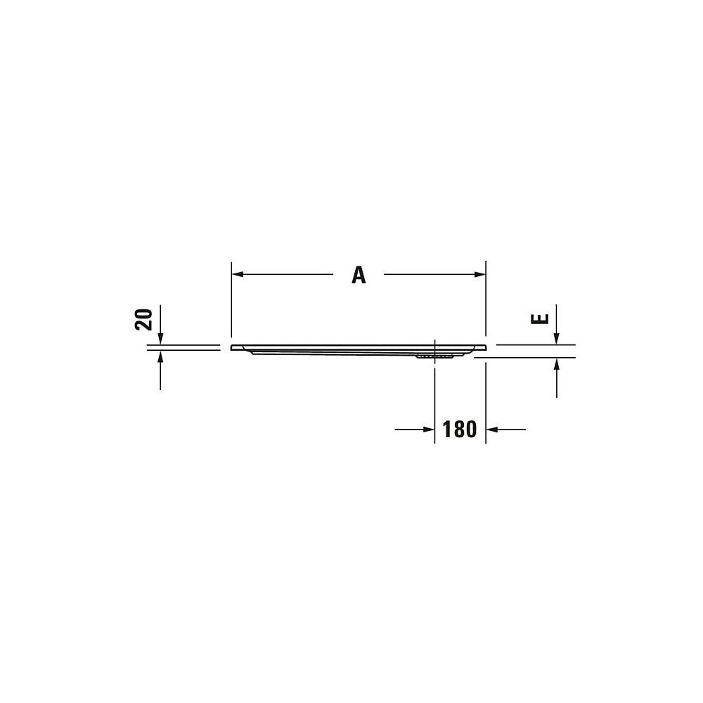 Duravit Starck Slimline Duschwanne 1000x1000x50mm, Quadratisch, Weiß glänzend,... DURAVIT-720116000000000 4021534887420 (Abb. 6)