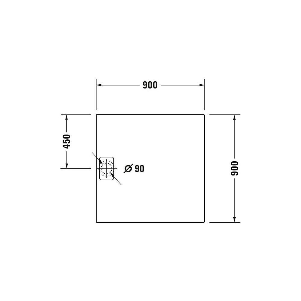 Duravit Stonetto Duschwanne Halbeinbau Bodenbündig, 900x900x50mm, Quadratisch,... DURAVIT-720146680000000 4021534986581 (Abb. 2)
