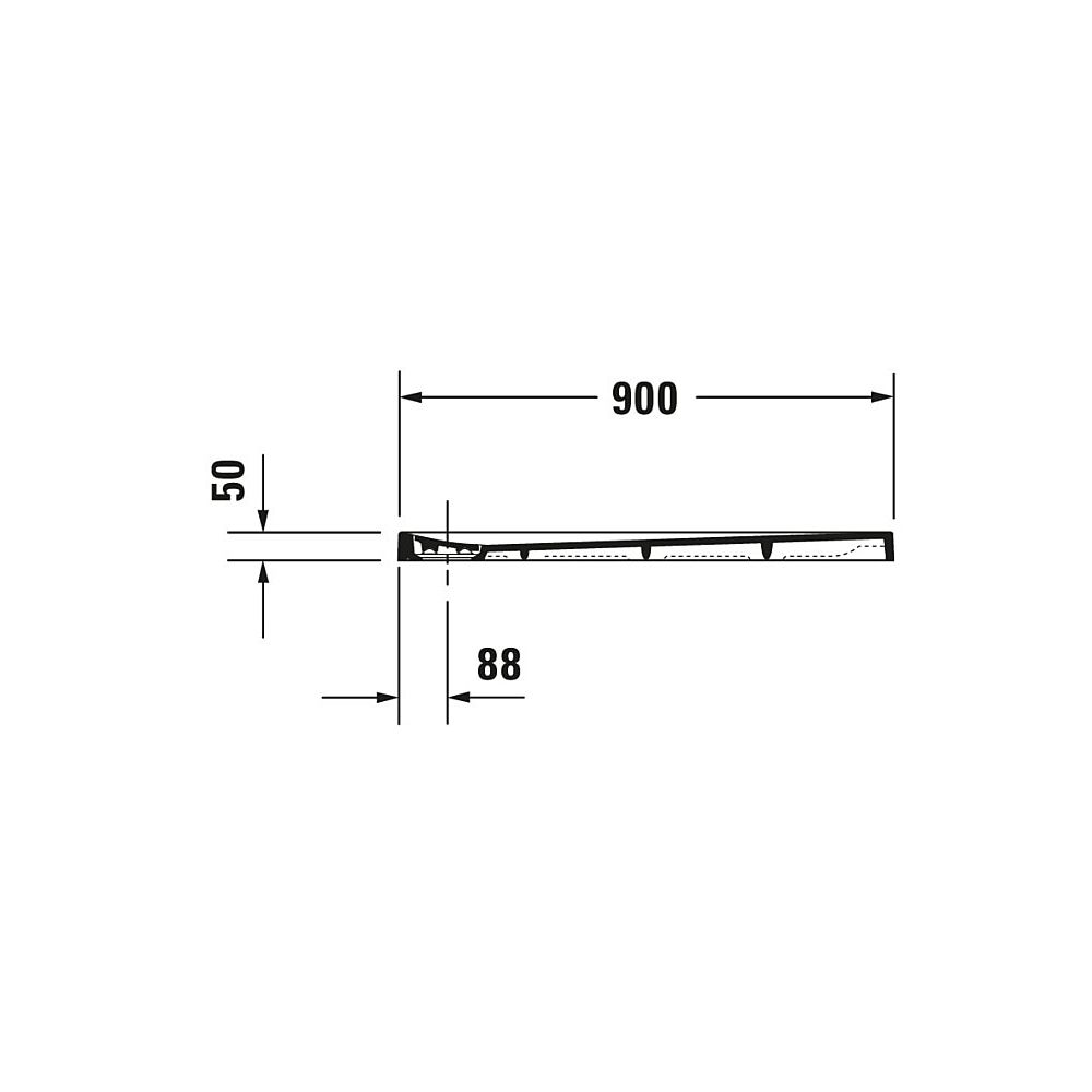 Duravit Stonetto Duschwanne Halbeinbau Bodenbündig, 900x900x50mm, Quadratisch,... DURAVIT-720146680000000 4021534986581 (Abb. 4)