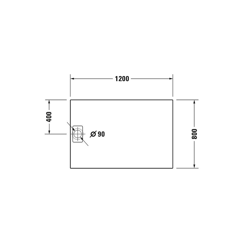 Duravit Stonetto Duschwanne Halbeinbau Bodenbündig, 800x1200x50mm, Rechteckig,... DURAVIT-720148180000000 4053424508986 (Abb. 2)