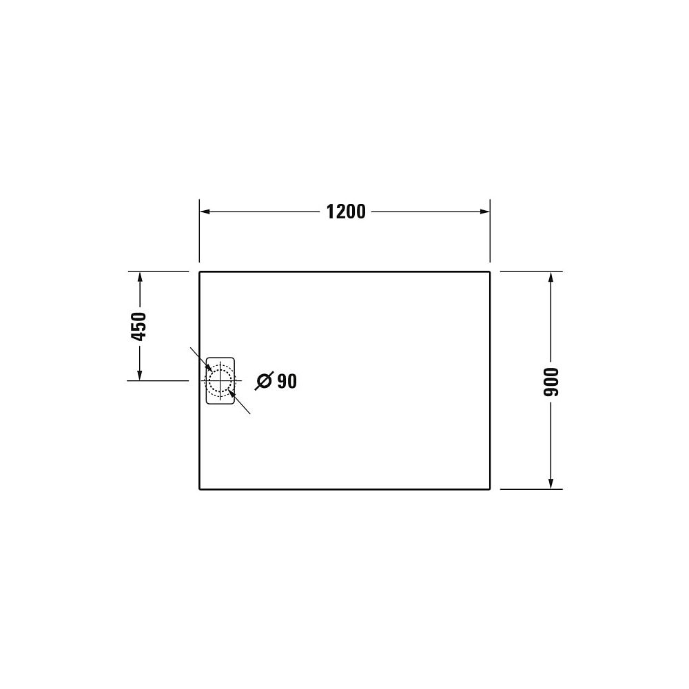 Duravit Stonetto Duschwanne Halbeinbau Bodenbündig, 900x1200x50mm, Rechteckig,... DURAVIT-720149380000000 4021534986727 (Abb. 2)