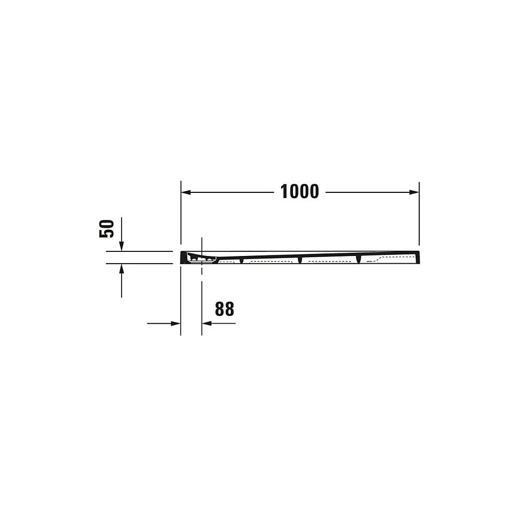Duravit Stonetto Duschwanne Halbeinbau Bodenbündig 900x1000x50mm, Rechteckig, ... DURAVIT-720166380000000 4053424141916 (Abb. 4)