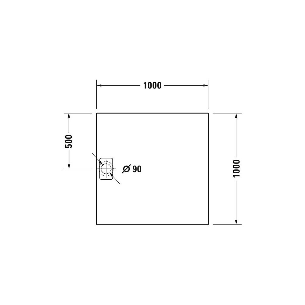Duravit Stonetto Duschwanne Halbeinbau Bodenbündig 1000x1000x50mm, Rechteckig,... DURAVIT-720167680000000 4053424141961 (Abb. 2)