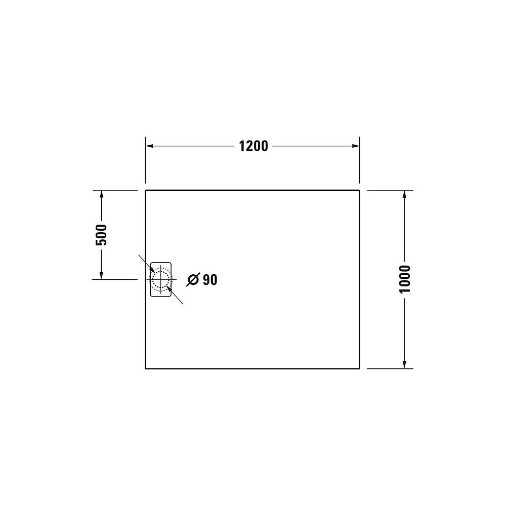 Duravit Stonetto Duschwanne Halbeinbau Bodenbündig 1000x1200x50mm, Rechteckig,... DURAVIT-720168680000000 4053424142005 (Abb. 2)