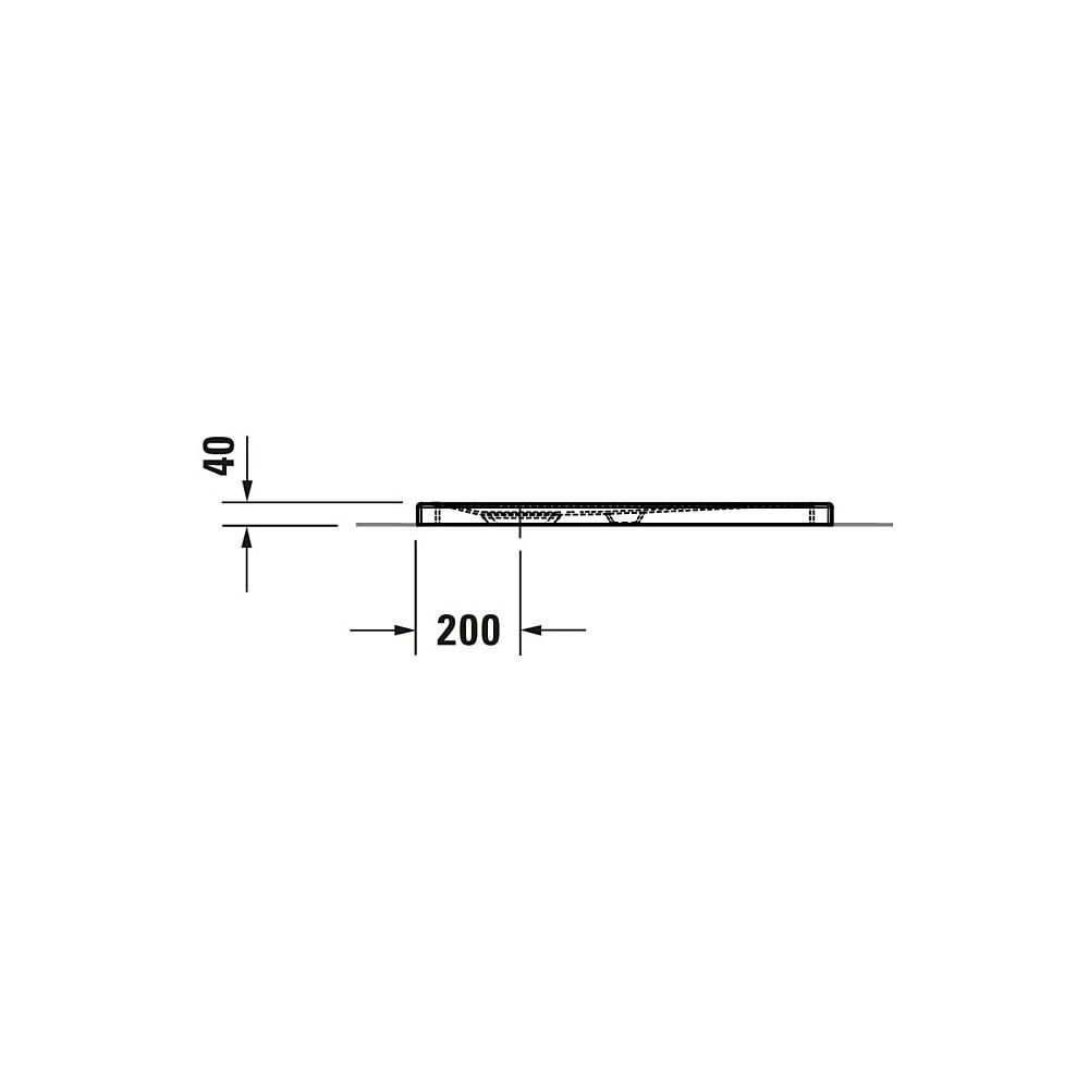 Duravit Tempano Duschwanne Halbeinbau Bodenbündig 800x800x40mm, Quadratisch, W... DURAVIT-720187000000000 4053424675190 (Abb. 5)