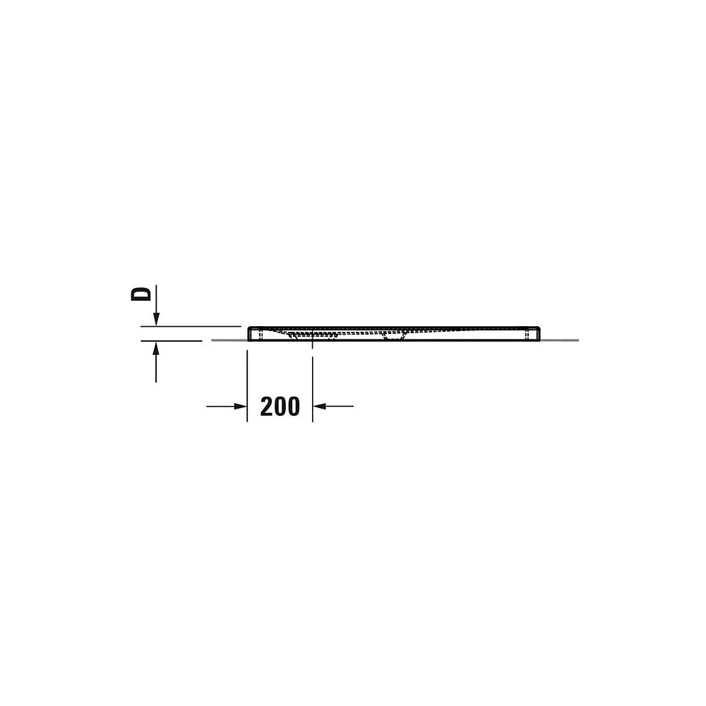 Duravit Tempano Duschwanne Halbeinbau Bodenbündig 800x800x40mm, Quadratisch, W... DURAVIT-720187000000000 4053424675190 (Abb. 6)