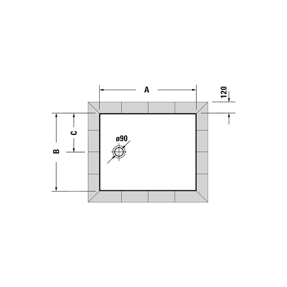 Duravit Tempano Duschwanne Halbeinbau Bodenbündig 750x900x40mm, Rechteckig, We... DURAVIT-720191000000000 4053424675237 (Abb. 3)