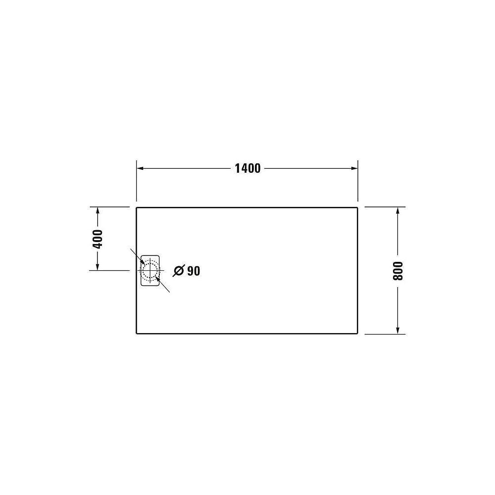 Duravit Stonetto Duschwanne Halbeinbau Bodenbündig 800x1400x50mm, Rechteckig, ... DURAVIT-720217380000000 4053424689326 (Abb. 2)