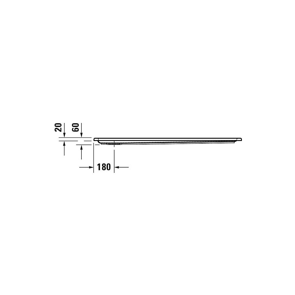 Duravit Starck Slimline Duschwanne 800x1300x60mm, Rechteckig, Weiß glänzend, a... DURAVIT-720235000000000 4053424689081 (Abb. 5)