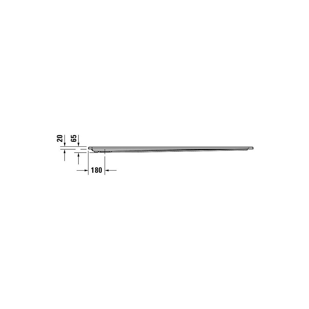 Duravit Starck Slimline Duschwanne 800x1800x65mm, Rechteckig, Weiß glänzend, a... DURAVIT-720240000000000 4053424689135 (Abb. 5)