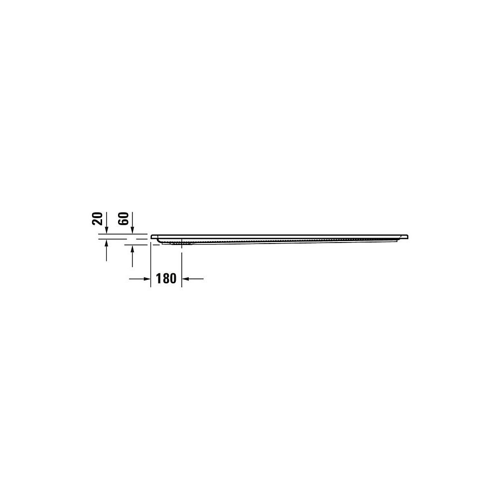 Duravit Starck Slimline Duschwanne 900x1500x60mm, Rechteckig, Weiß glänzend, a... DURAVIT-720243000000000 4053424689166 (Abb. 5)