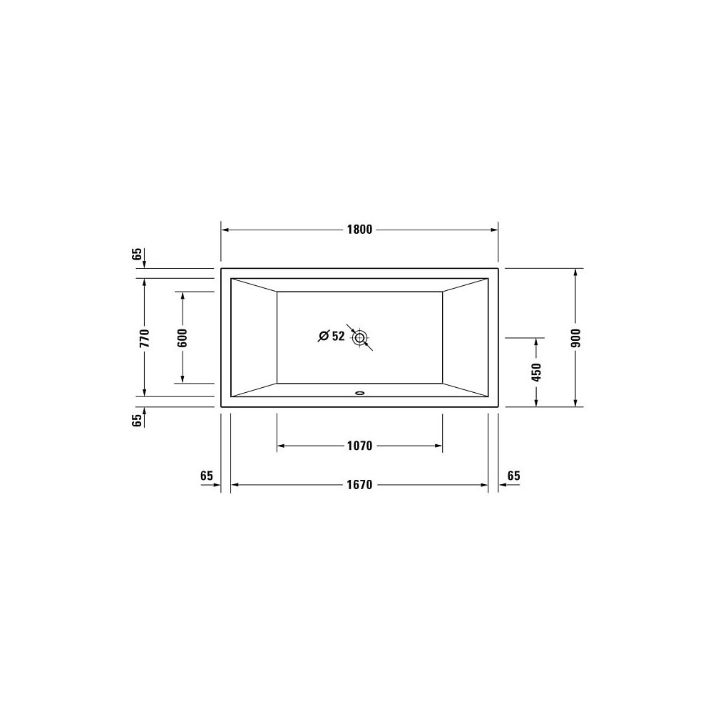 Duravit Starck Wannen Whirlwanne Rechteckig, Einbau, 900x1800x485mm Combi-Syst... DURAVIT-760052000CP1000 4053424067001 (Abb. 2)