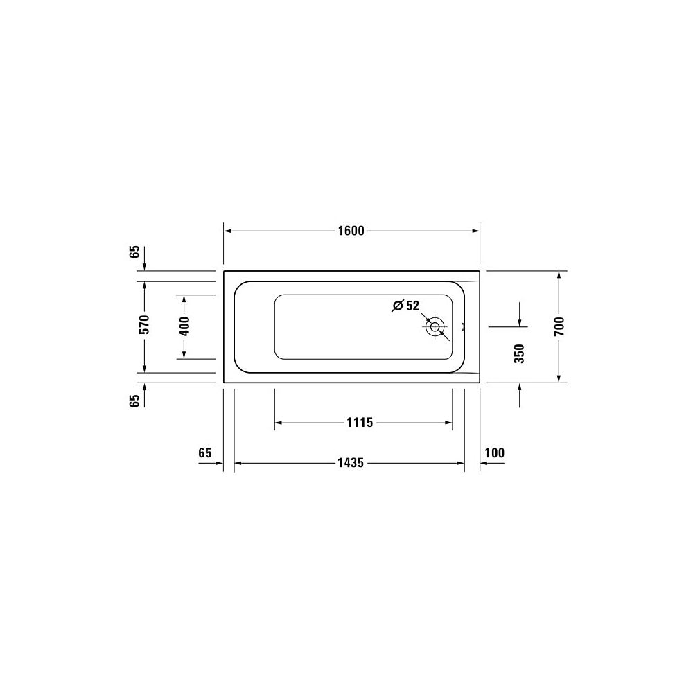 Duravit D-Code Whirlwanne Rechteckig, Einbau, 700x1600x420mm, Jet Project, 1 R... DURAVIT-760096000JP1000 4053424066073 (Abb. 2)