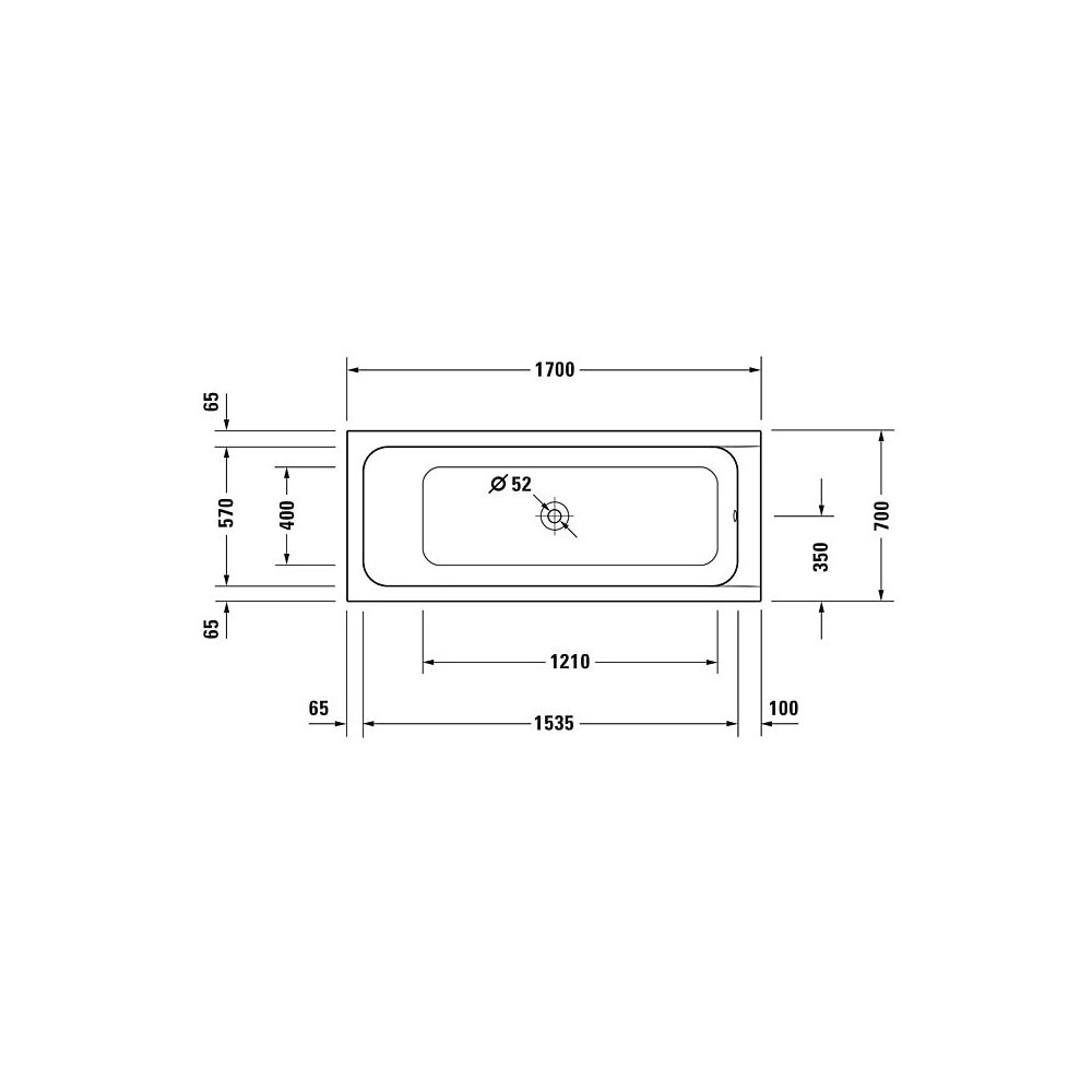 Duravit D-Code Whirlwanne Rechteckig, Einbau, 700x1700x420mm, Jet Project, 1 R... DURAVIT-760097000JP1000 4053424066080 (Abb. 3)