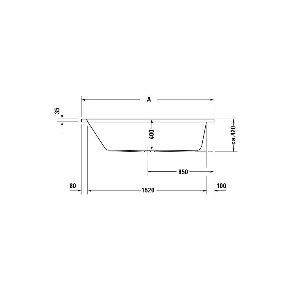 Duravit D-Code Whirlwanne Rechteckig, Einbau, 700x1700x420mm, Jet Project, 1 R... DURAVIT-760097000JP1000 4053424066080 (Abb. 7)