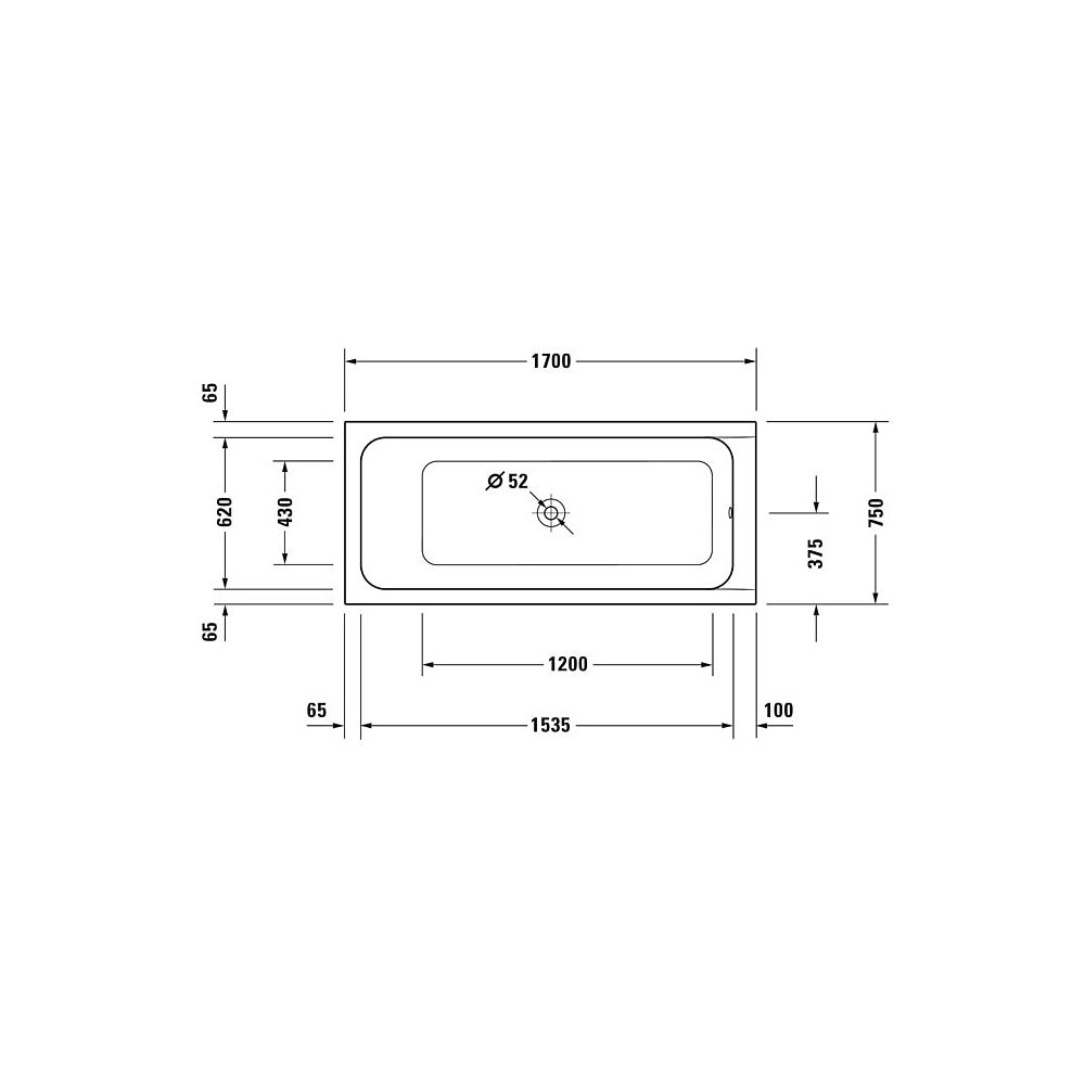 Duravit D-Code Whirlwanne Rechteckig, Einbau, 750x1700x420mm, Jet Project, 1 R... DURAVIT-760099000JP1000 4053424066103 (Abb. 2)