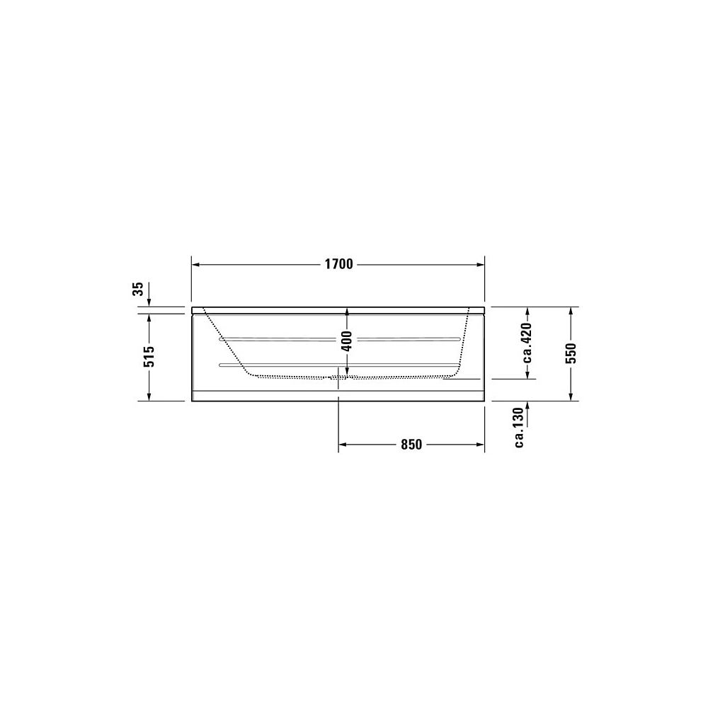 Duravit D-Code Whirlwanne Rechteckig, Einbau, 750x1700x420mm, Jet Project, 1 R... DURAVIT-760099000JP1000 4053424066103 (Abb. 4)