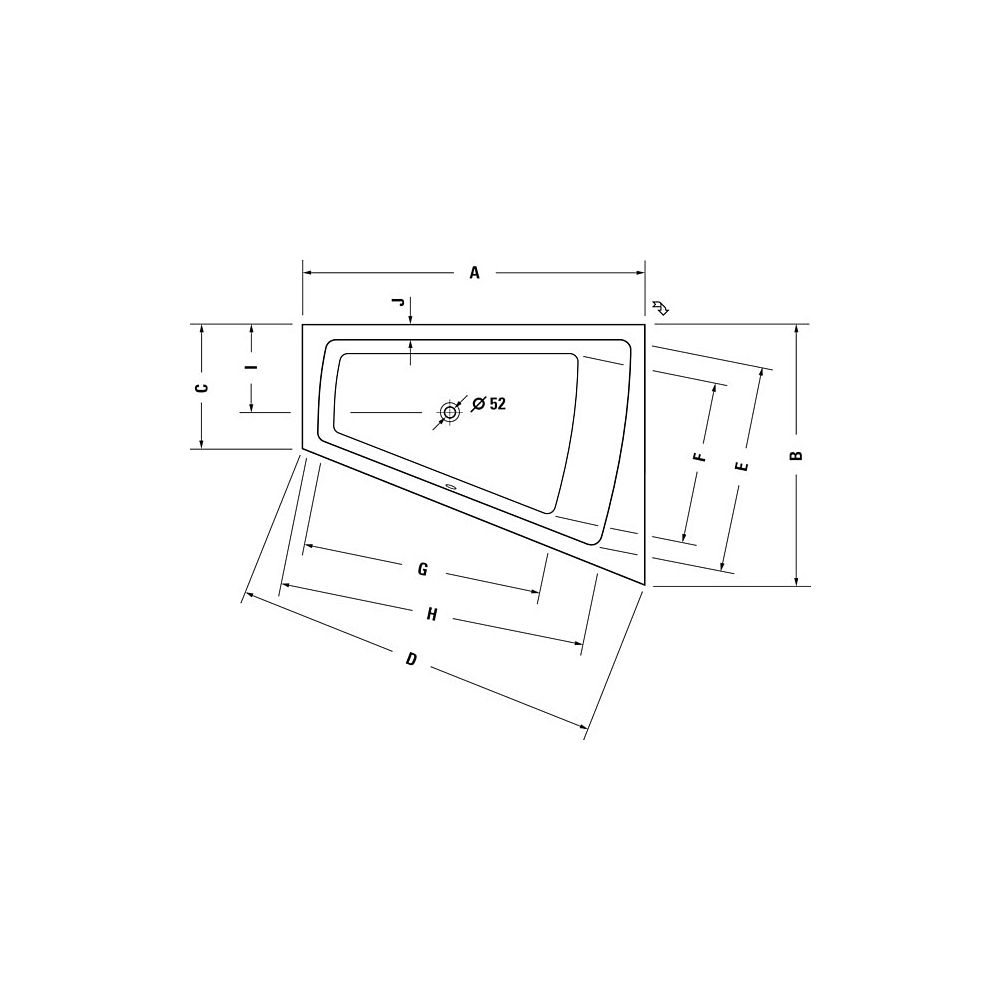Duravit Paiova Whirlwanne Trapezförmig, Einbau, Ecke R 1300x1700x485mm, Jet-Sy... DURAVIT-760215000JS1000 4053424069715 (Abb. 3)