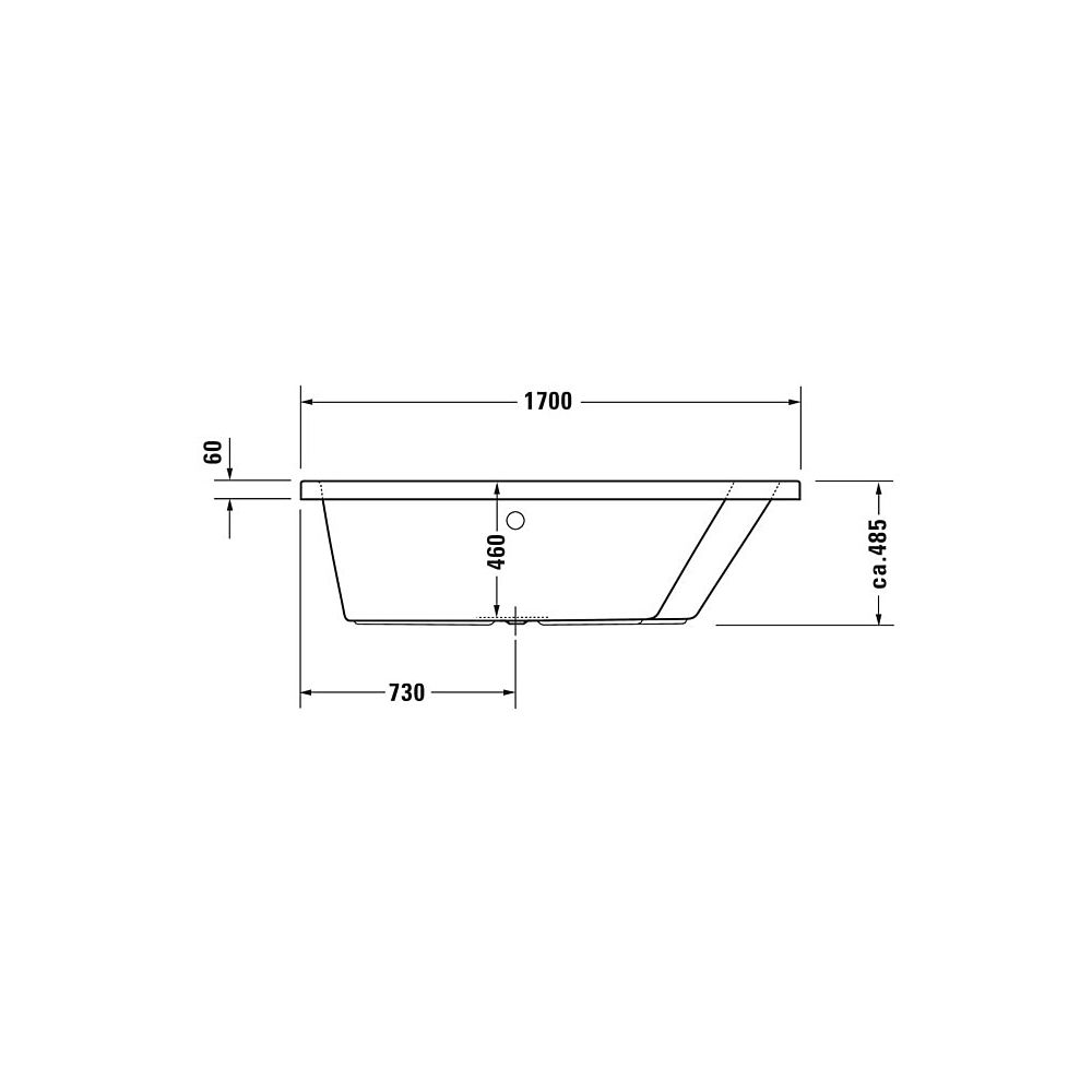 Duravit Paiova Whirlwanne Trapezförmig, Einbau, Ecke R 1300x1700x485mm, Jet-Sy... DURAVIT-760215000JS1000 4053424069715 (Abb. 4)