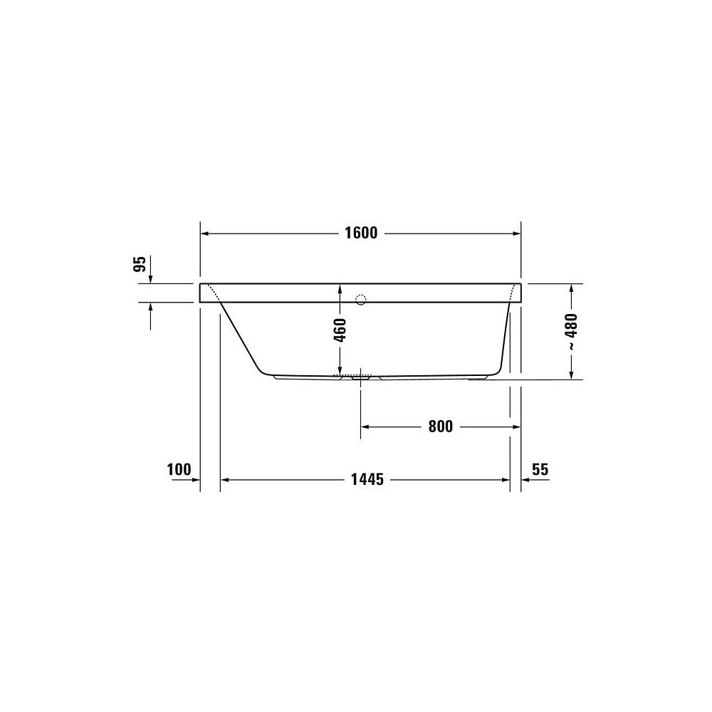 Duravit Happy D.2 Plus Whirlwanne rechteckig, Einbau, 700x1600x480mm Air-Syste... DURAVIT-760308000AS0000 4053424453347 (Abb. 3)