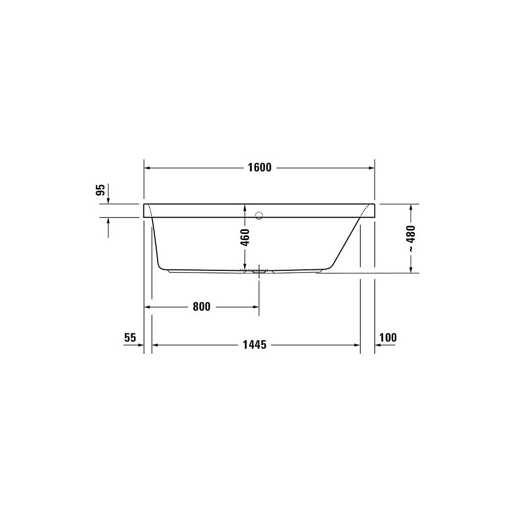 Duravit Happy D.2 Plus Whirlwanne rechteckig, Einbau, 700x1600x480mm Air-Syste... DURAVIT-760309000AS0000 4053424453354 (Abb. 3)