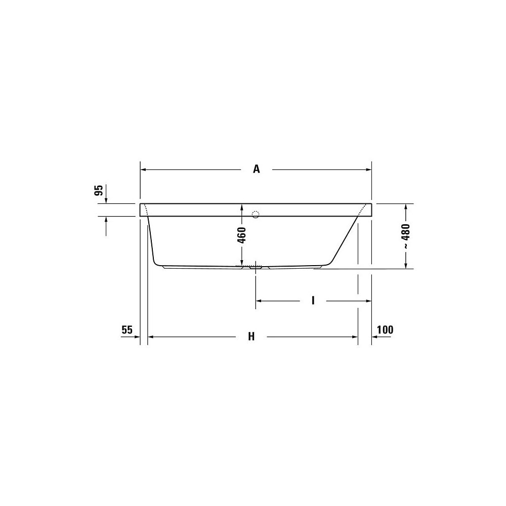 Duravit Happy D.2 Plus Whirlwanne rechteckig, Einbau, 750x1700x480mm Air-Syste... DURAVIT-760313000AS0000 4053424453392 (Abb. 3)