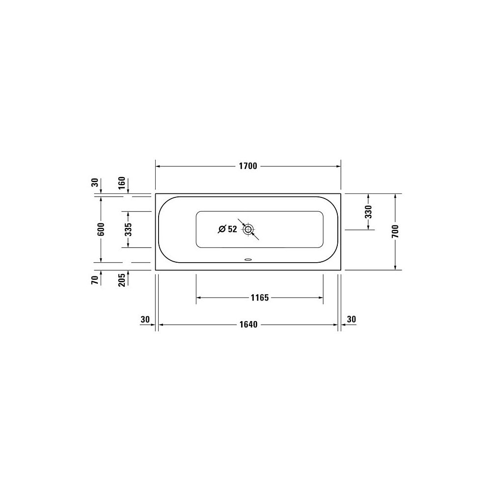 Duravit Happy D.2 Plus Whirlwanne rechteckig, Einbau, 700x1700x480mm Combi-Sys... DURAVIT-760310000CE1000 4053424071930 (Abb. 4)