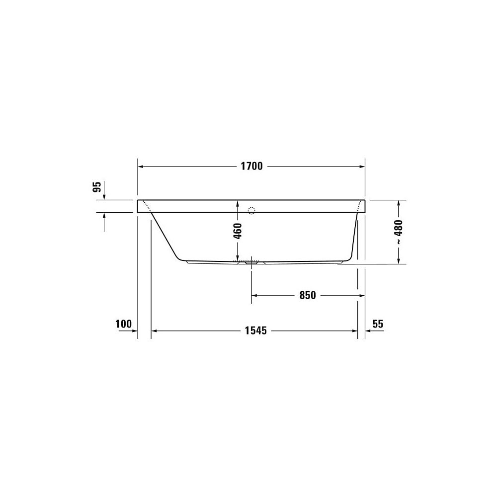 Duravit Happy D.2 Plus Whirlwanne rechteckig, Einbau, 700x1700x480mm Combi-Sys... DURAVIT-760310000CE1000 4053424071930 (Abb. 5)