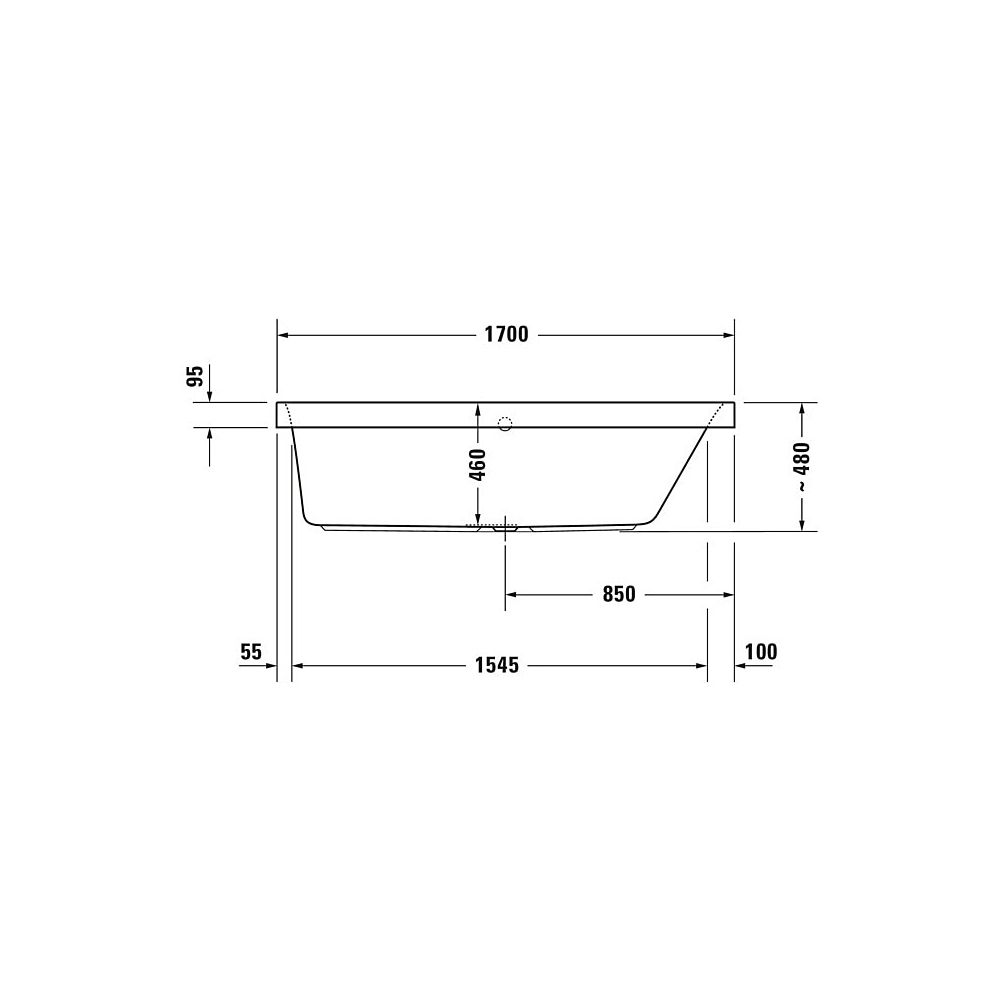 Duravit Happy D.2 Plus Whirlwanne rechteckig, Einbau, 700x1700x480mm Air-Syste... DURAVIT-760311000AS0000 4053424453378 (Abb. 5)