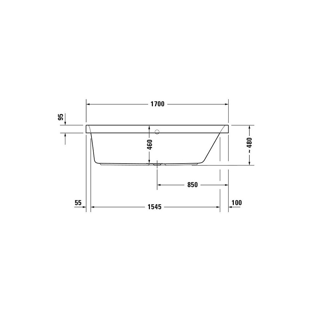 Duravit Happy D.2 Plus Whirlwanne rechteckig, Einbau, 750x1700x480mm Air-Syste... DURAVIT-760313000AS0000 4053424453392 (Abb. 5)