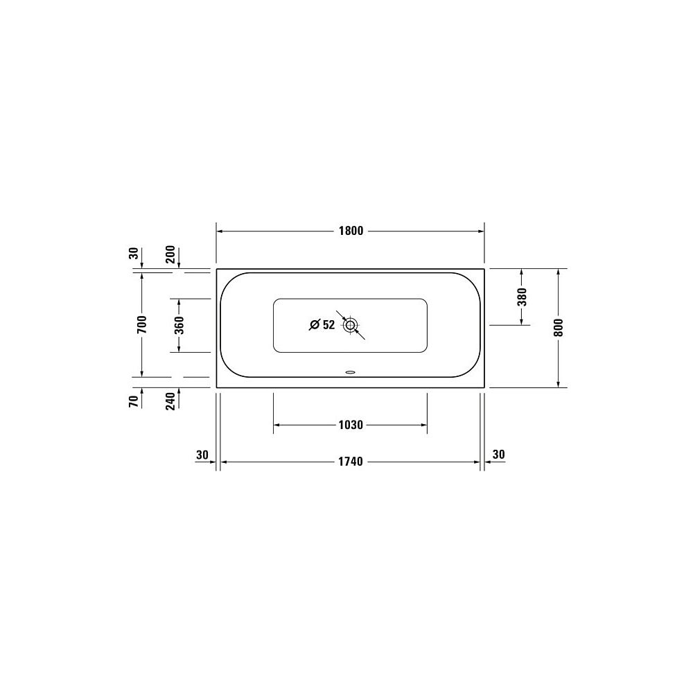 Duravit Happy D.2 Plus Whirlwanne rechteckig Einbau 800x1800x480mm Air-System,... DURAVIT-760314000AS0000 4053424453408 (Abb. 2)