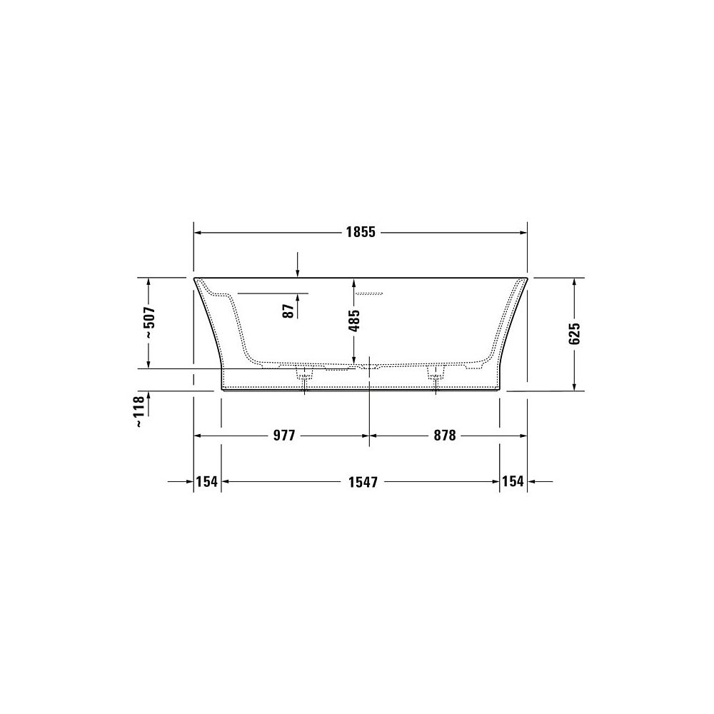 Duravit Cape Cod Whirlwanne Oval, Freistehend, 885x1855x507mm, Air-System, 2 ... DURAVIT-760330000AS0000 4053424453477 (Abb. 10)