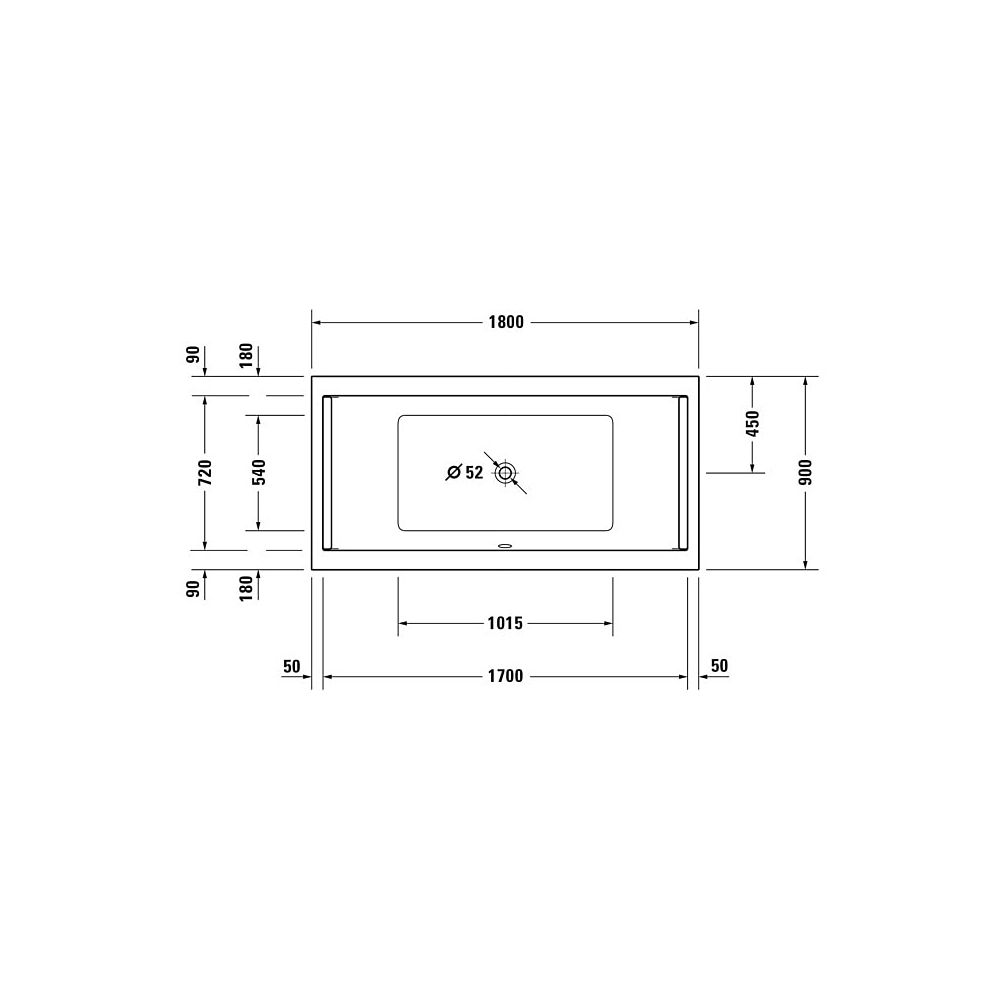 Duravit Starck Wannen Whirlwanne Rechteckig, Einbau, 900x1800x480mm Combi-Syst... DURAVIT-760339000CP1000 4053424072883 (Abb. 4)