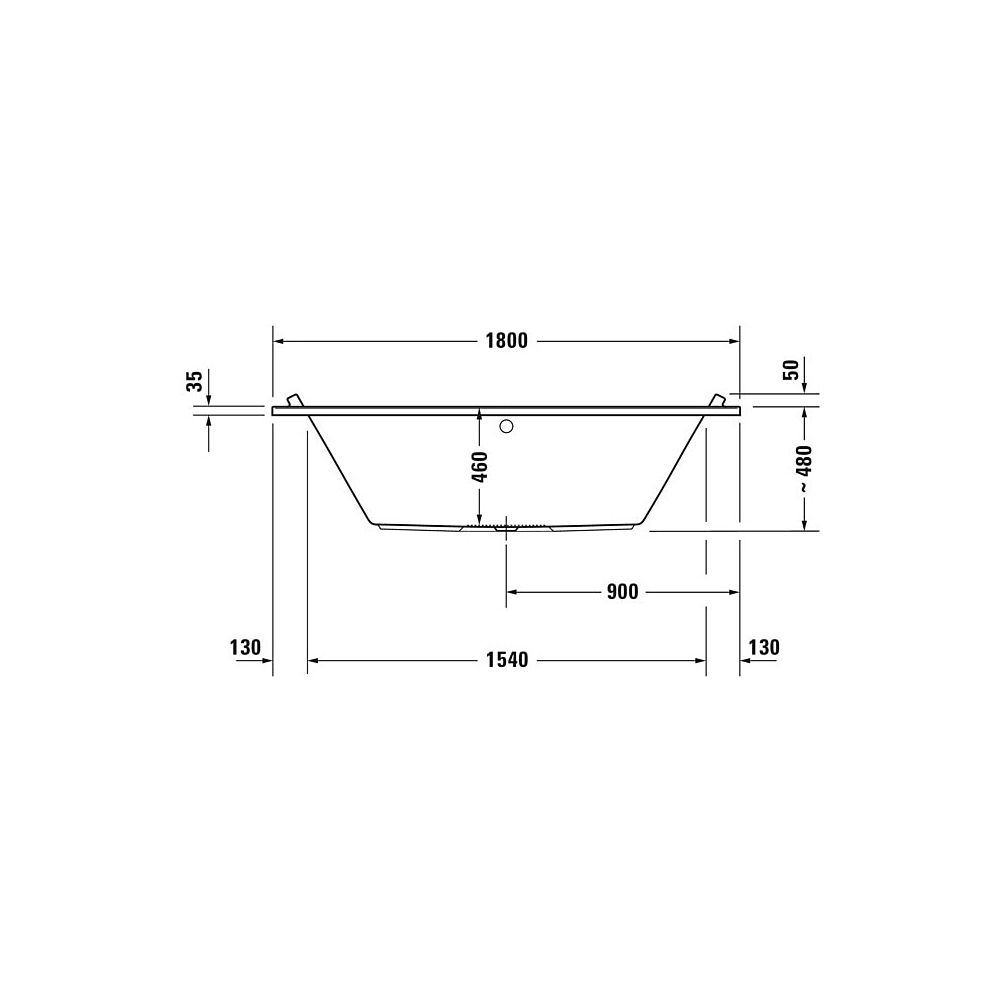 Duravit Starck Wannen Whirlwanne Rechteckig, Einbau, 900x1800x480mm Combi-Syst... DURAVIT-760339000CP1000 4053424072883 (Abb. 5)
