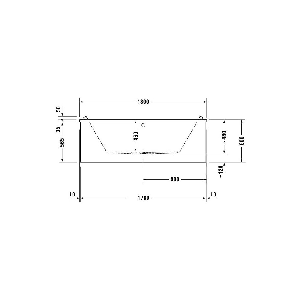 Duravit Starck Wannen Whirlwanne Rechteckig, Einbau, 900x1800x480mm Combi-Syst... DURAVIT-760339000CP1000 4053424072883 (Abb. 6)