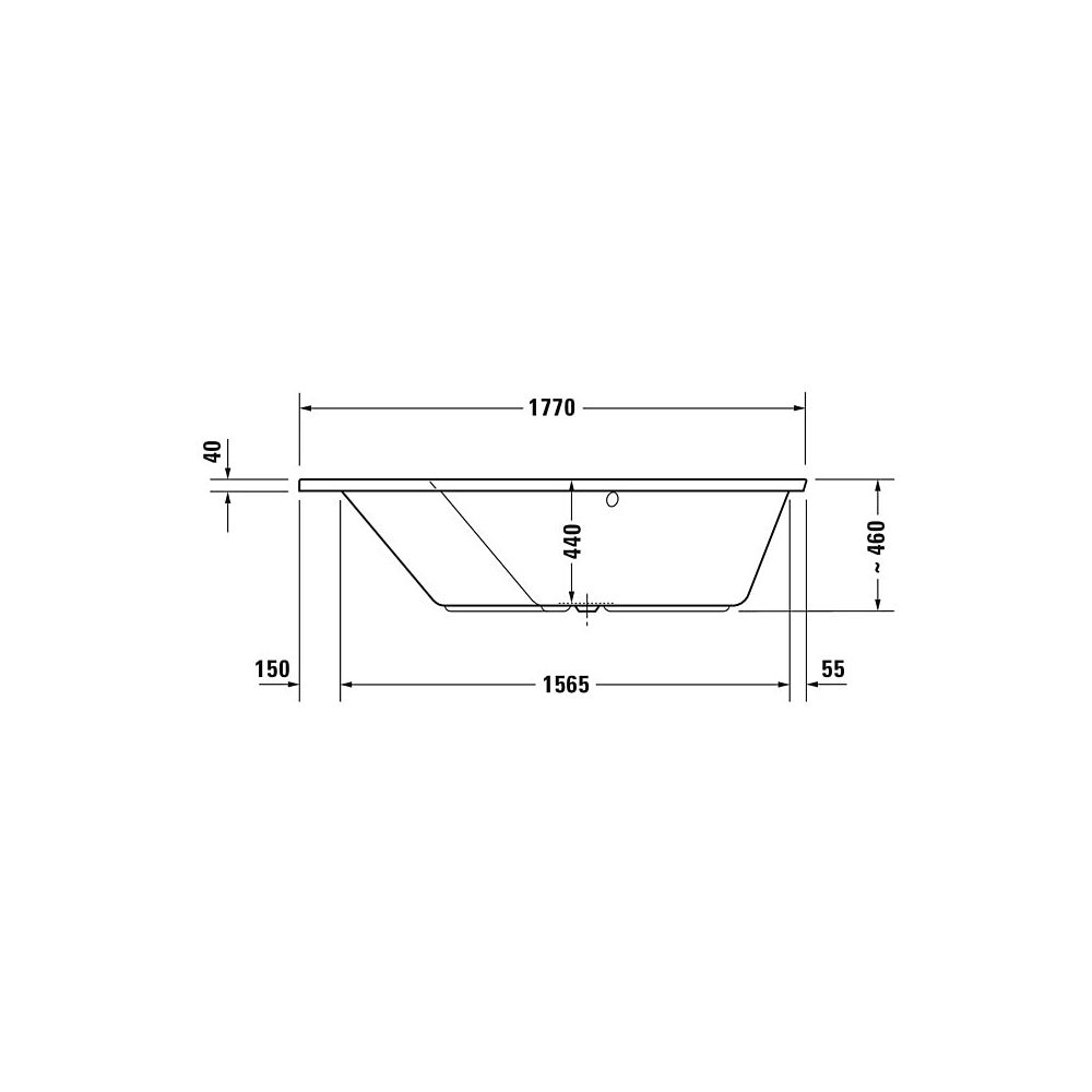 Duravit Paiova Whirlwanne 5 Fünfeck Einbau Ecke L 1300x1770x460mm Air-System 2... DURAVIT-760390000AS0000 4053424453736 (Abb. 3)