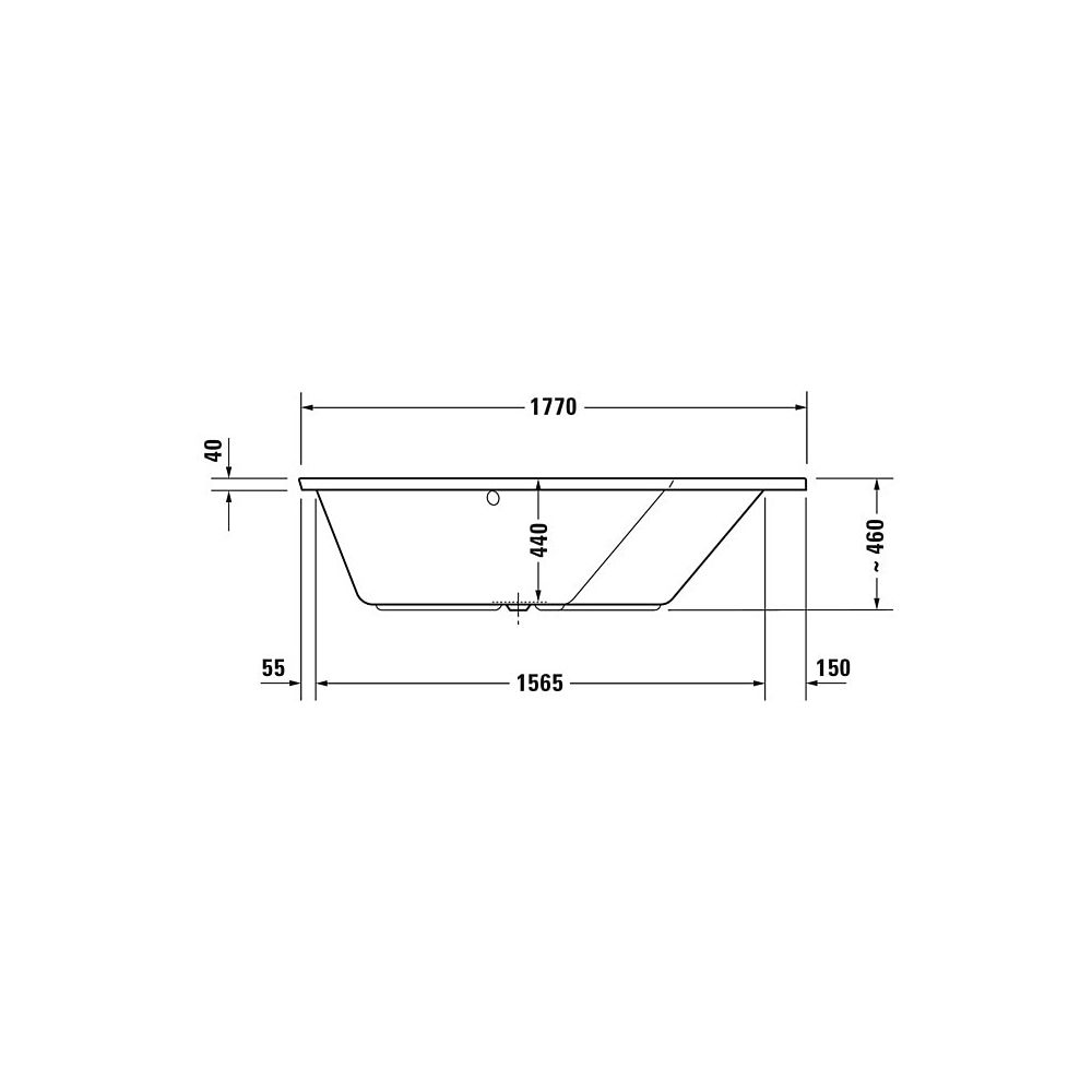 Duravit Paiova Whirlwanne 5 Fünfeck Einbau Ecke R 1300x1770x460mm Combi-System... DURAVIT-760391000CP1000 4053424073699 (Abb. 3)