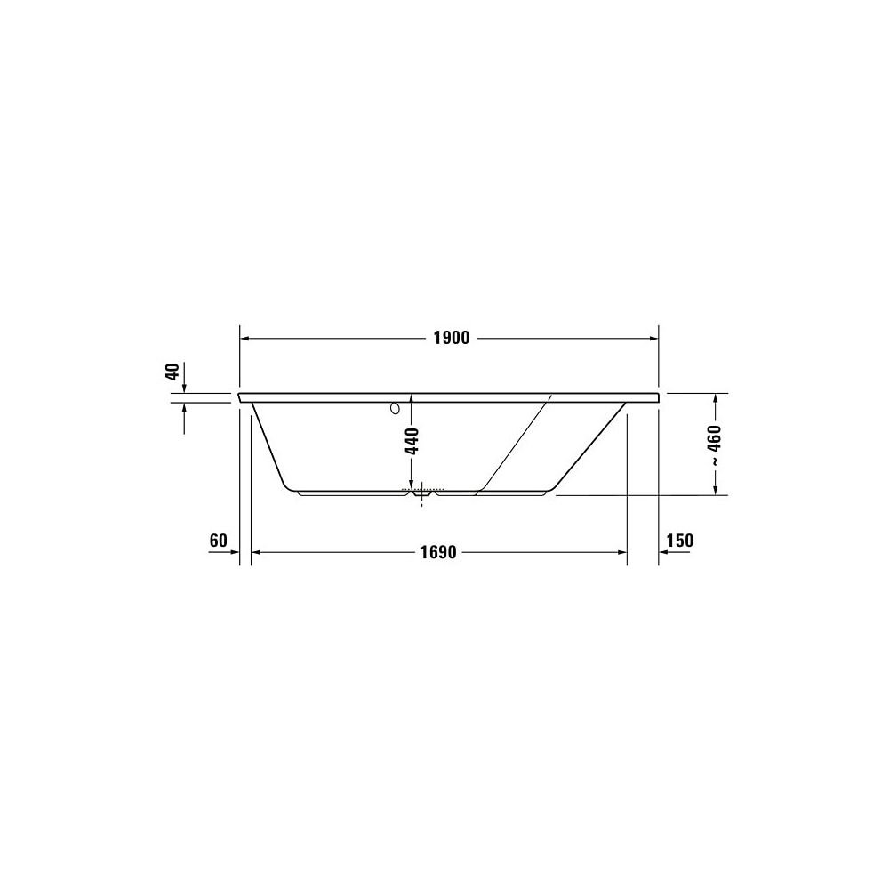 Duravit Paiova Whirlwanne 5 Fünfeck Einbau Ecke R 1400x1900x460mm Air-System 2... DURAVIT-760393000AS0000 4053424453767 (Abb. 3)
