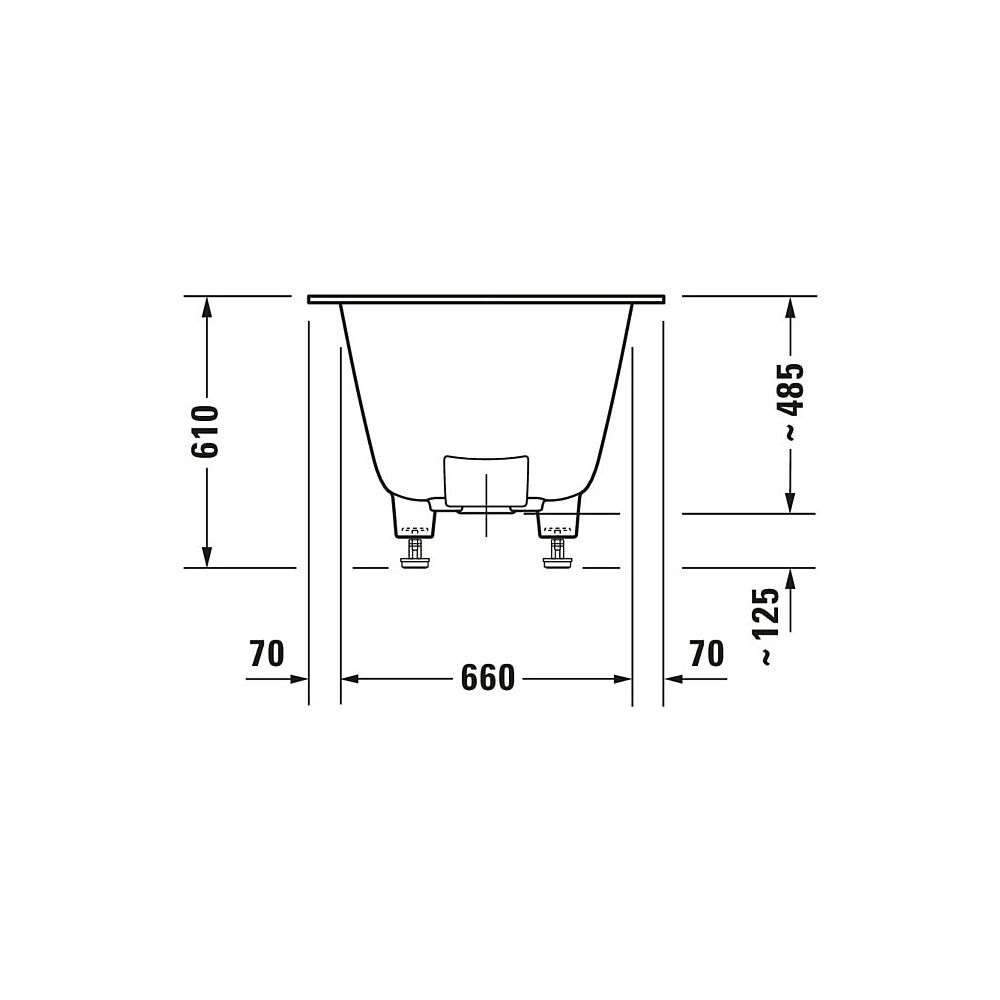 Duravit DuraSquare Whirlwanne Rechteckig, Einbau, 800x1800x485mm, Air-System, ... DURAVIT-760426000AS0000 4053424453897 (Abb. 3)