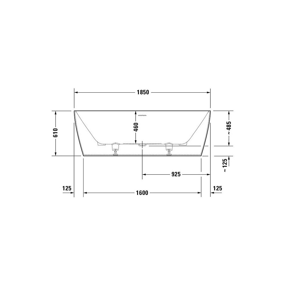 Duravit DuraSquare Whirlwanne Rechteckig, Freistehend, 850x1850x485mm, Air-Sys... DURAVIT-760430000AS0000 4053424453934 (Abb. 4)