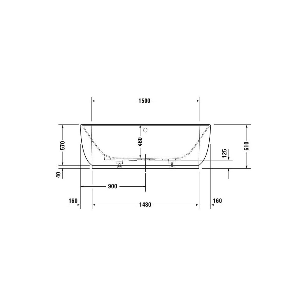 Duravit Luv Whirlwanne Oval, Vorwand, 950x1800x610mm, Air-System, 2 Rückenschr... DURAVIT-760433000AS0000 4053424453965 (Abb. 4)