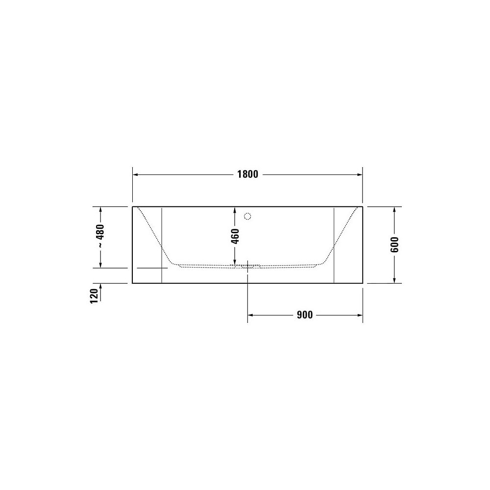 Duravit Happy D.2 Plus Whirlwanne rechteckig, Vorwand, 800x1800x480mm Combi-Sy... DURAVIT-760451800CE1000 4053424736198 (Abb. 3)