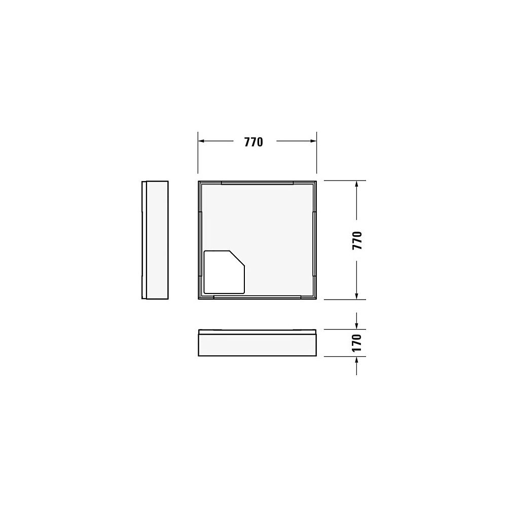 Duravit D-Code Duschwanne 800x800x85mm, Quadratisch, Weiß glänzend, aus Sanitä... DURAVIT-720101000000000 4021534823947 (Abb. 9)