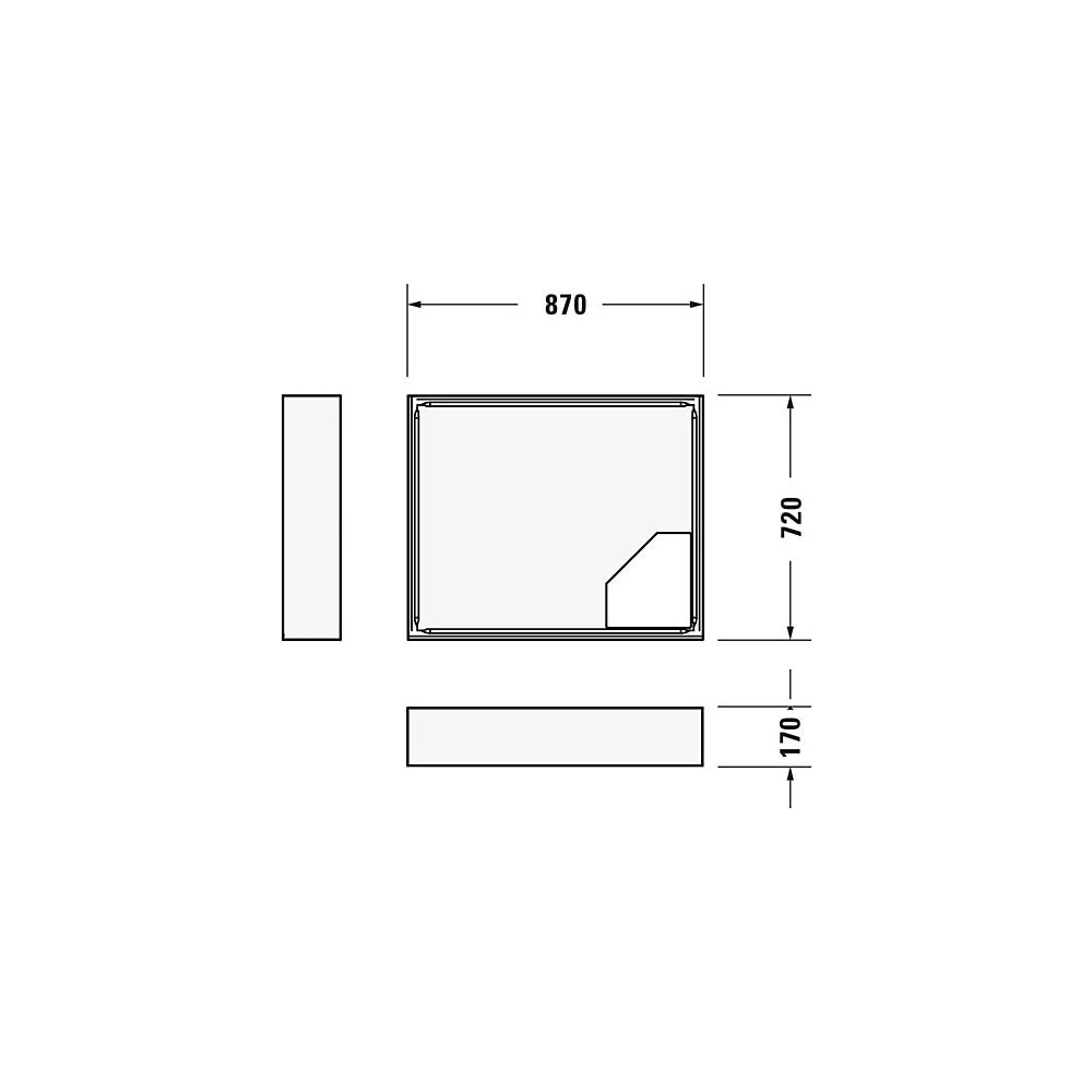 Duravit D-Code Duschwanne 750x900x85mm, Rechteckig, Weiß glänzend, aus Sanitä... DURAVIT-720104000000000 4021534824067 (Abb. 13)