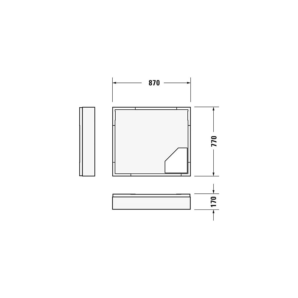 Duravit D-Code Duschwanne 800x900x85mm, Rechteckig, Weiß, aus Sanitäracryl, Ab... DURAVIT-720105000000000 4021534824104 (Abb. 5)