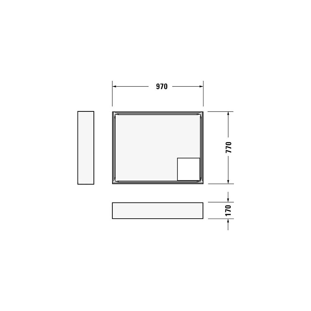 Duravit D-Code Duschwanne 800x1000x85mm, Rechteckig, Weiß, aus Sanitäracryl, A... DURAVIT-720106000000000 4021534824142 (Abb. 5)