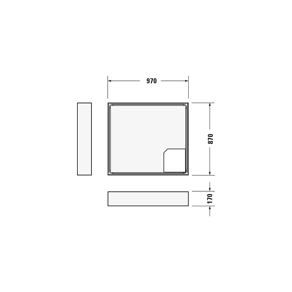 Duravit D-Code Duschwanne 900x1000x85mm, Rechteckig, Weiß glänzend, aus Sanitä... DURAVIT-720107000000000 4021534824180 (Abb. 5)