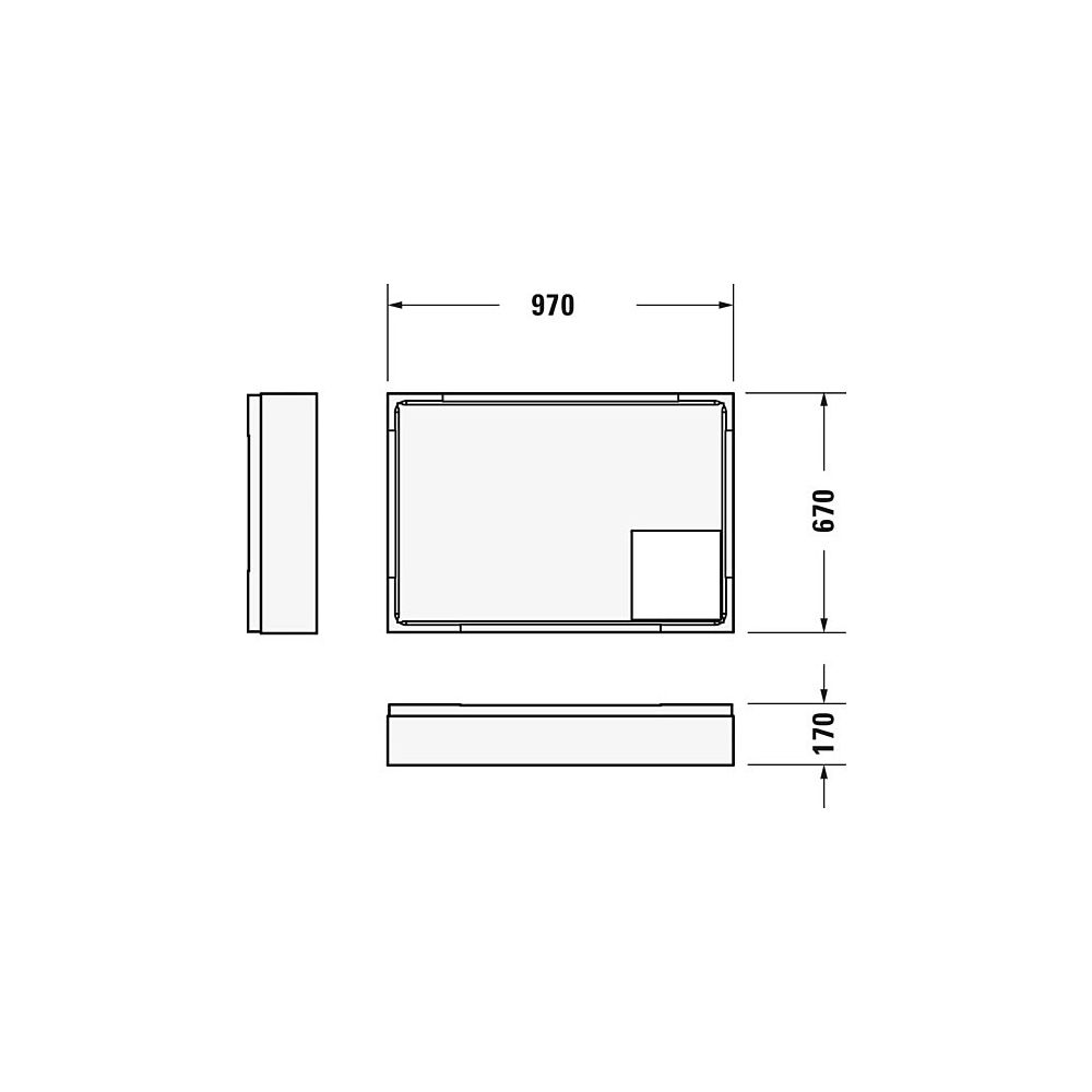 Duravit D-Code Duschwanne 700x1000x85mm, Rechteckig, Weiß glänzend, aus Sanitä... DURAVIT-720093000000000 4021534822681 (Abb. 6)