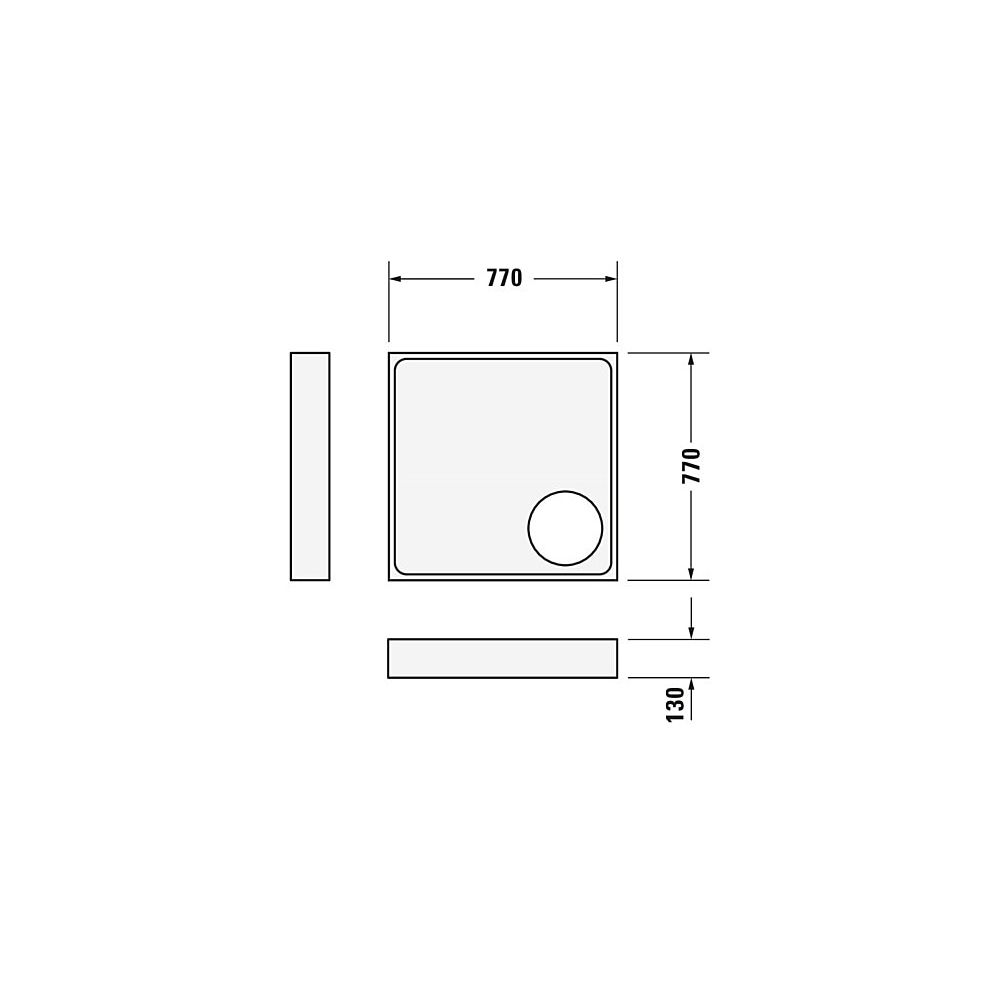 Duravit Starck Slimline Duschwanne 800x800x45mm, Quadratisch, Weiß, aus Sanitä... DURAVIT-720114000000000 4021534887413 (Abb. 8)